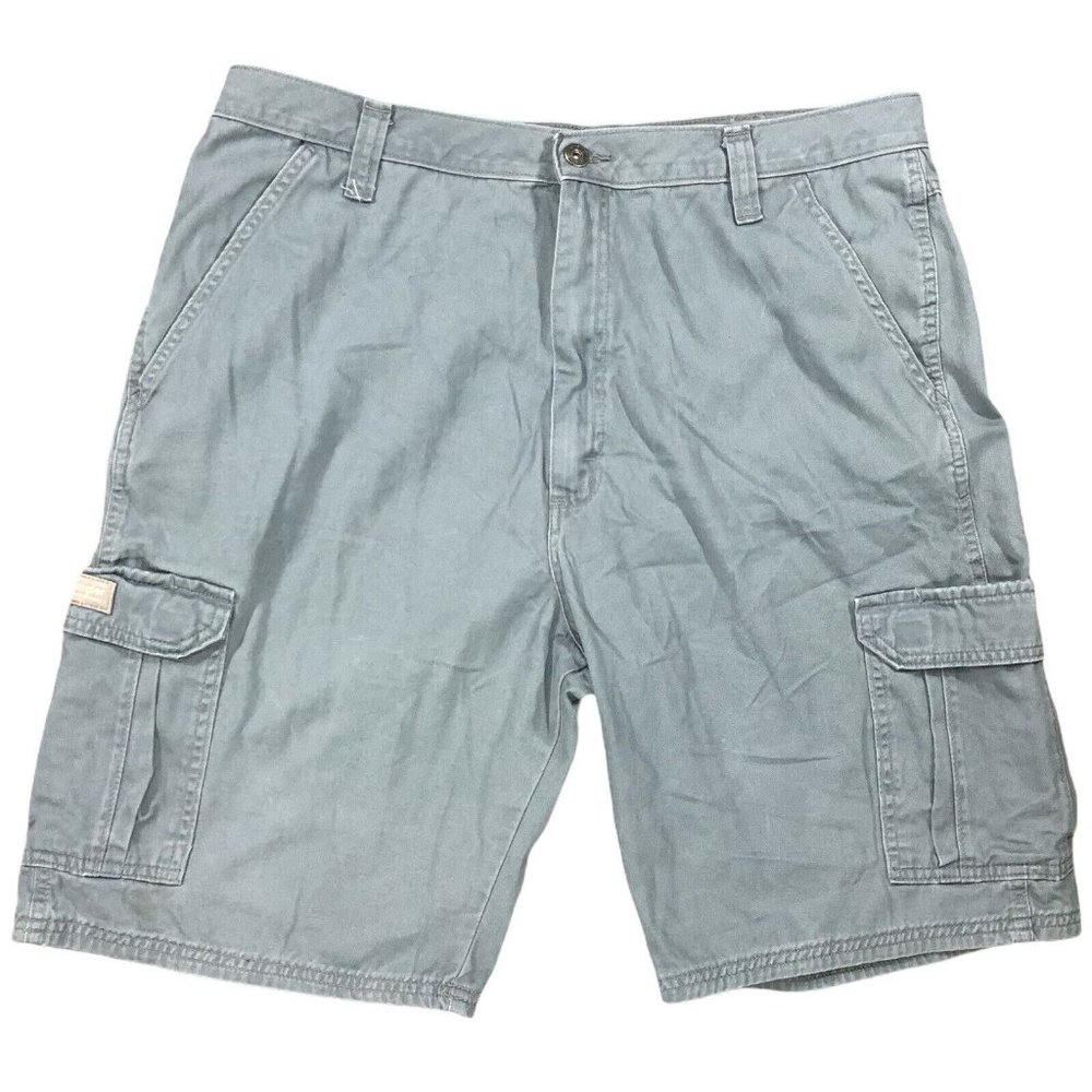 Wrangler Cargo Shorts Mens Sz 36 Grey 100% Cotton